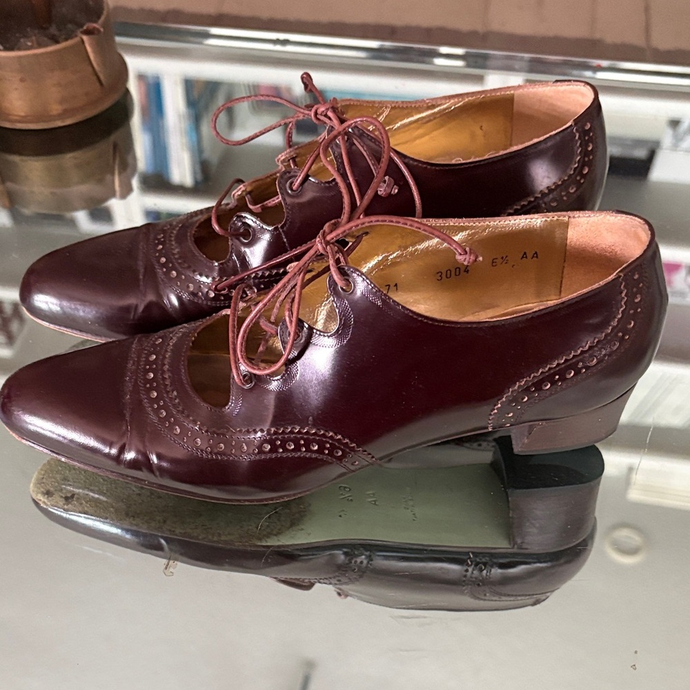 Lace-Up Wingtip Oxford in Deep Burgundy